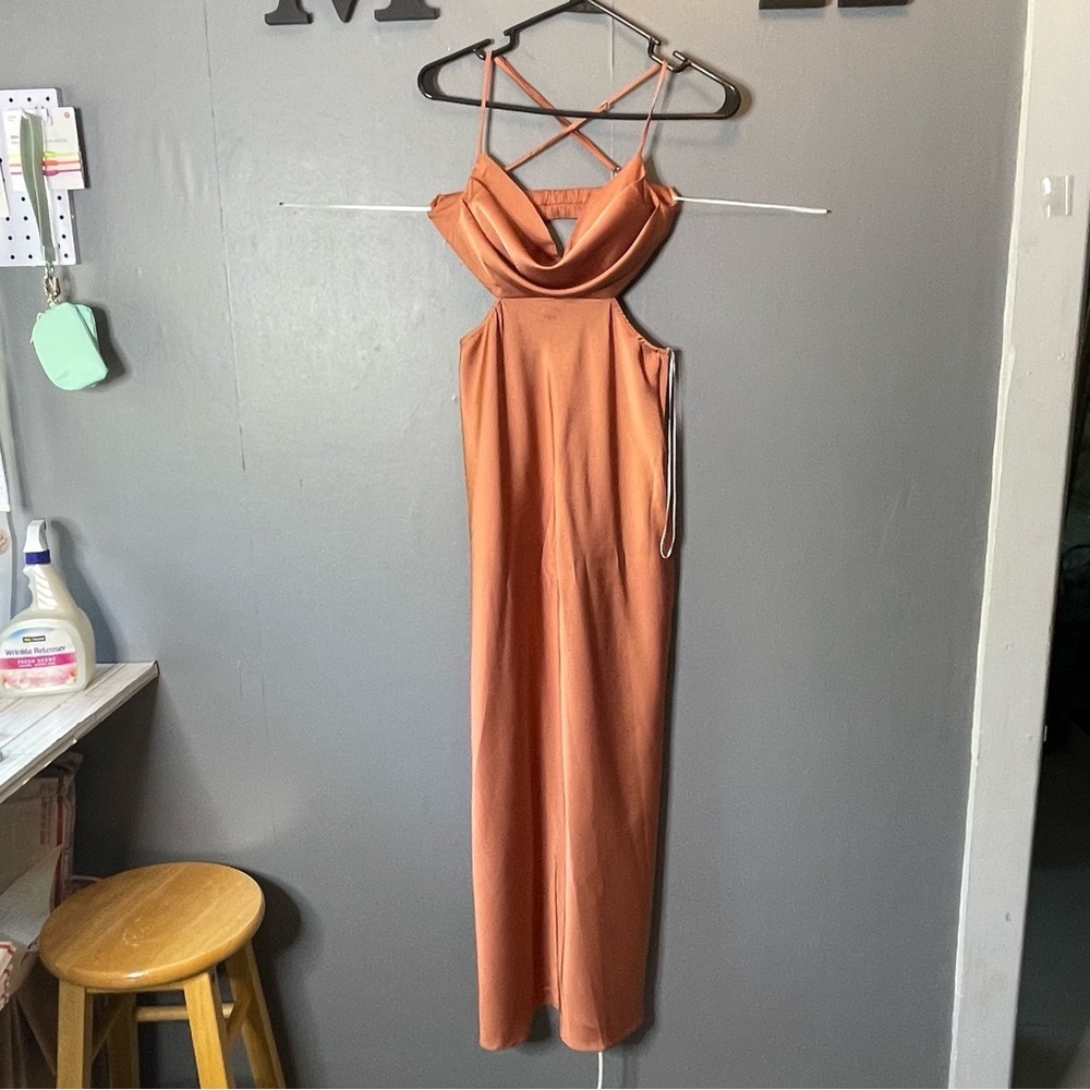 Hello Molly Angels In America Midi Dress Rust size Small/4 NWT - Picture 4 of 15